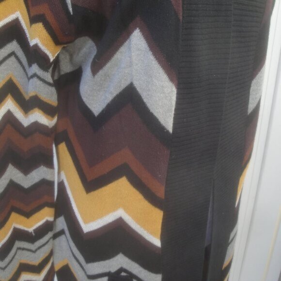 Missoni Cardigan Chevron Design Open Rayon Quality Knit Sweater Size Med - Picture 8 of 11
